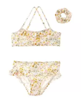 BONPOINT 3-х предметный комплект бикини с цветочным принтом, желтый