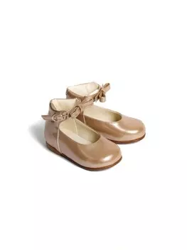 Bonpoint балетки с бантами, золотой
