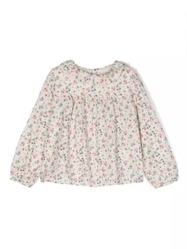 Bonpoint блузка Dixie с цветочным принтом, нейтральный цвет
