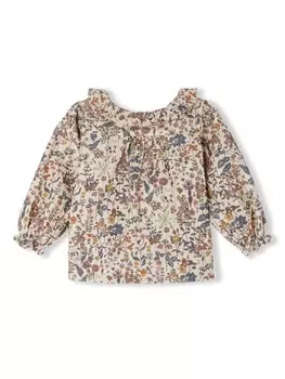 Bonpoint блузка Gigi с цветочным принтом, нейтральный цвет