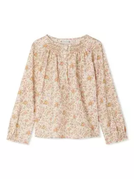 Bonpoint блузка из хлопковой смеси Biancarosa, нейтральный цвет