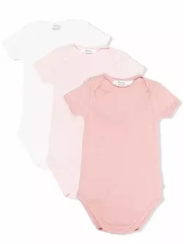 Bonpoint боди на кнопках с короткими рукавами, белый