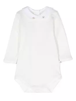 Bonpoint боди с воротником Питер Пэн, белый