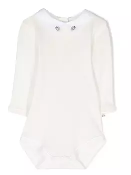 Bonpoint боди Septembre с вышивкой, белый