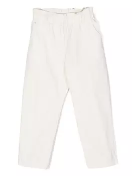 Bonpoint брюки с присборенной талией, нейтральный цвет