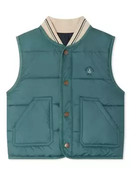 Bonpoint длинный пуховик, зеленый