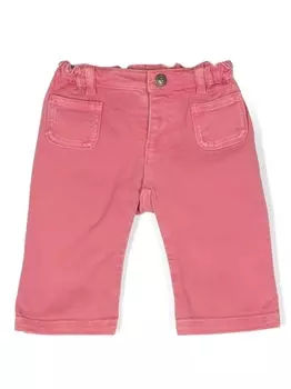 Bonpoint джинсы Bellino с нашивкой-логотипом, розовый