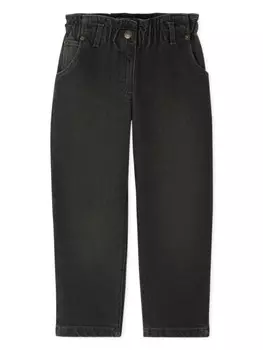 Bonpoint джинсы из органического хлопка с эластичным поясом, черный