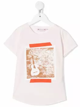 Bonpoint футболка Aada с графичным принтом, розовый