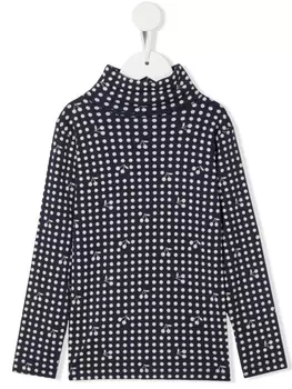 Bonpoint футболка Beryl в горох, синий