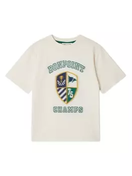 Bonpoint футболка с логотипом, белый