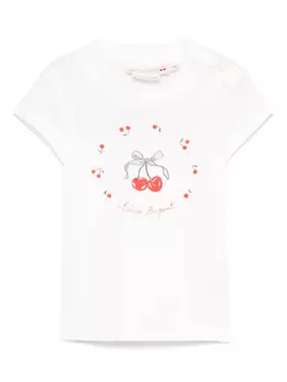 Bonpoint футболка с логотипом, белый