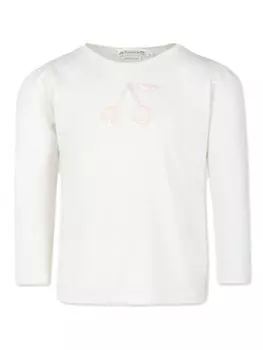 Bonpoint футболка с пайетками, белый