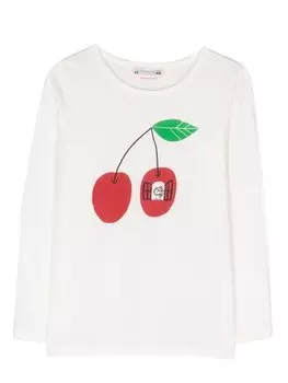 Bonpoint футболка с принтом, белый