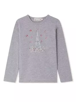 Bonpoint футболка Tidjiane, серый