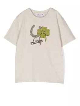 Bonpoint graphic print short-sleeve T-shirt, нейтральный цвет