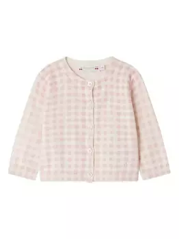 Bonpoint кардиган Claudie в клетку, розовый