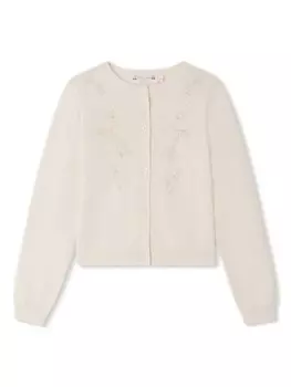 Bonpoint кардиган Goethe с пайетками, нейтральный цвет