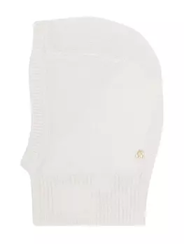 Bonpoint кашемировая балаклава с вышитым логотипом, белый