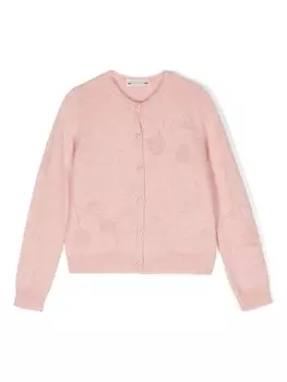 Bonpoint кашемировый кардиган, розовый