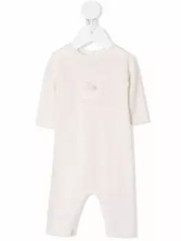 Bonpoint кашемировый ромпер с помпонами, белый