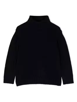 Bonpoint кашемировый топ с высоким воротником, синий