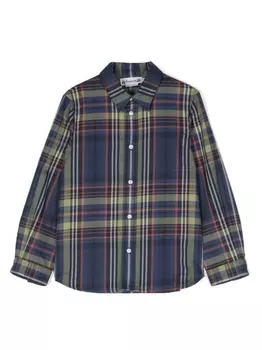 Bonpoint клетчатая рубашка с длинными рукавами, синий