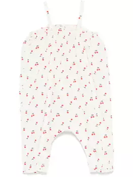 Bonpoint комбинезон с принтом, белый