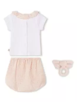 Bonpoint комплект из топа и шортов с цветочным принтом, белый