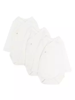 Bonpoint комплект из трех боди с длинными рукавами, белый