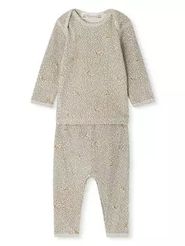 Bonpoint комплект Timi из топа и брюк с цветочным принтом, синий