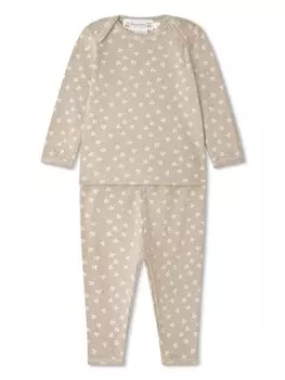 Bonpoint комплект Timi из топа и шортов с вышивкой, нейтральный цвет