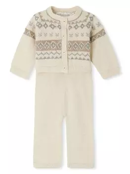 Bonpoint набор Grifin с геометричным узором, серый