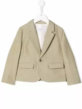 Bonpoint однобортный блейзер, зеленый