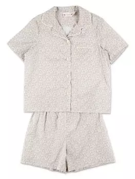 Bonpoint пижама с цветочным принтом, серый