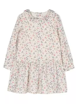 Bonpoint платье Mariela с цветочным принтом, нейтральный цвет