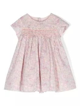 Bonpoint платье с цветочным принтом, розовый