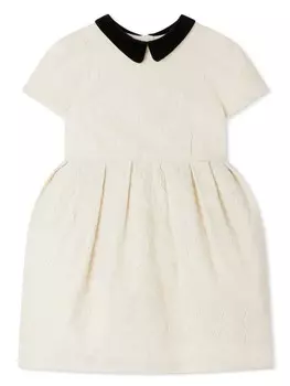 Bonpoint платье с принтом, нейтральный цвет