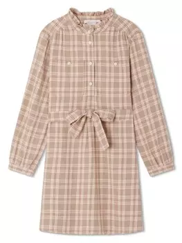 Bonpoint платье в клетку, розовый