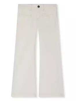 Bonpoint расклешенные джинсы, белый