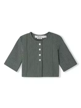 Bonpoint рубашка с круглым вырезом, зеленый