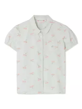 Bonpoint рубашка с принтом, зеленый