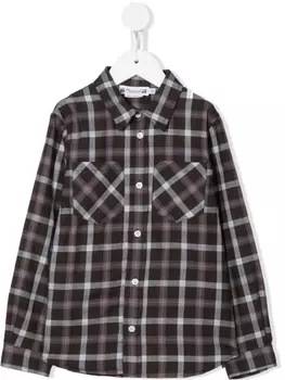 Bonpoint рубашка в клетку, коричневый
