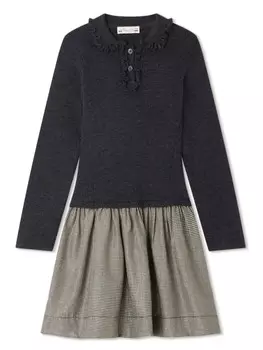 Bonpoint шерстяное платье, серый