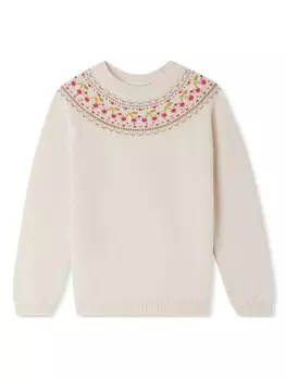 Bonpoint шерстяной джемпер Genievre, нейтральный цвет