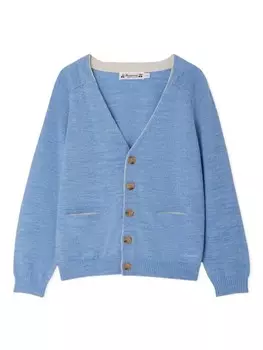 Bonpoint шерстяной кардиган Geremy, синий