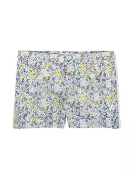 Bonpoint шорты с цветочным принтом, белый
