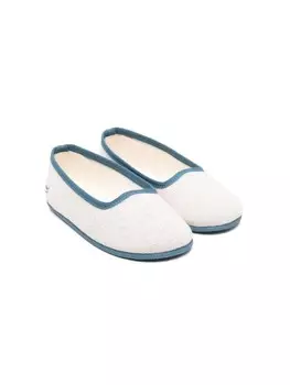 Bonpoint слиперы Tenise с вышитым логотипом, серый