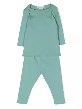 Bonpoint спортивный костюм с фестонами, зеленый