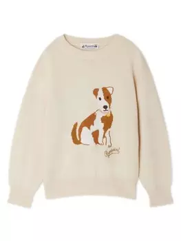 Bonpoint свитер с принтом, нейтральный цвет